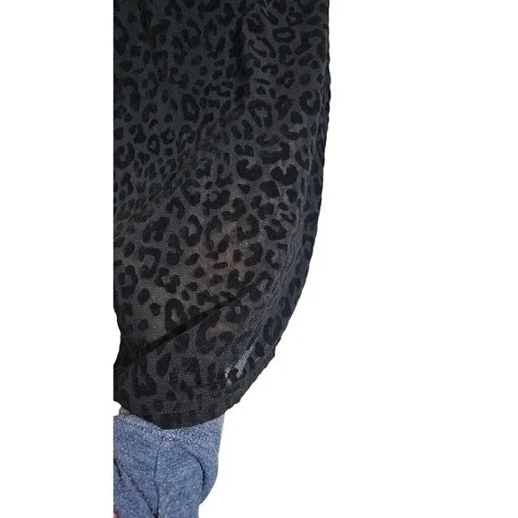 NWT Meshki black seara devore long sleeve corset top leopard mini dress size XS - Picture 8 of 13